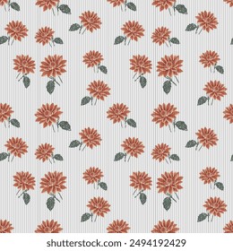 Seamless Design Elegant Floral Background Vibrant Illustration Delicate Texture | Endless Floral Repeat | white transparent background