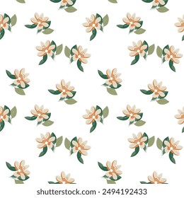 Diseño sin costuras Elegante Fondo floral Vibrante Ilustración Textura delicada | Repetición floral sin fin | fondo transparente blanco