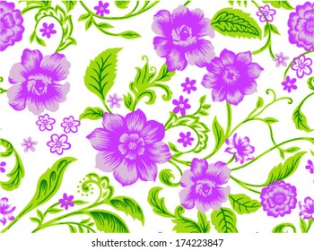 Seamless design of  flowers. Vector illustration