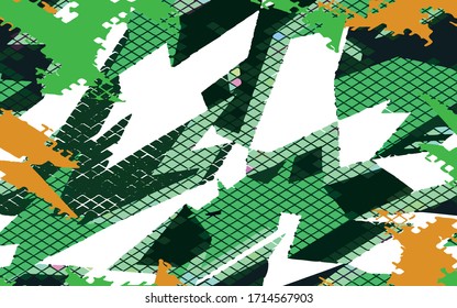 Seamless design full textile Geometric complementary visual. Embroidered background texture for textile and fabric embroidery