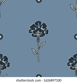 A seamless design inspired by Chrysanthemums. Separated by polka-dots and flowers, great for many cute products!