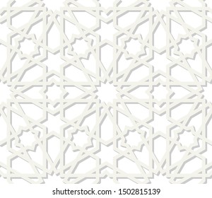 Seamless design for light backgrounds. tile pattern. Based on islamic traditional art. All elements sorted and grouped in layers for easy editing.