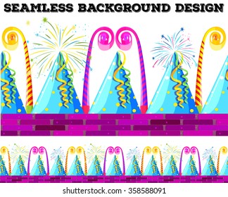 Nahtloses Design mit Partyobjekten - Illustration
