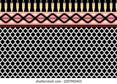Seamless design pattern flower, Ornament for fabric, Striped geometric texture background.