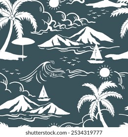 padrão de design sem costura com flores e galhos com folhas. Ilustrador de vetor