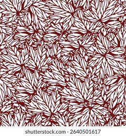 seamless design pattern with flowers and twigs with leaves. Vector illustrator