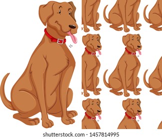 Seamless design pattern isolated on white illustration