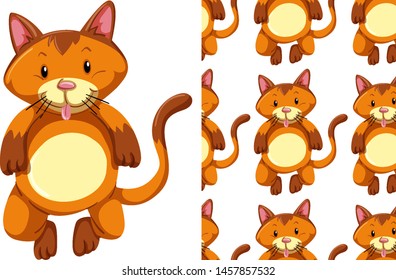 Seamless design pattern isolated on white illustration