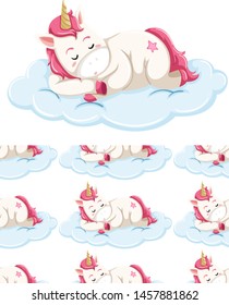 Seamless design pattern isolated on white illustration