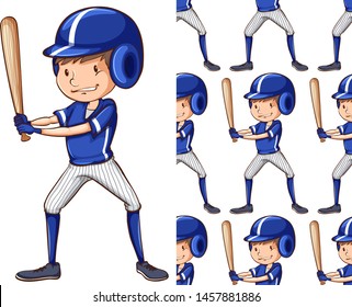 Seamless design pattern isolated on white illustration