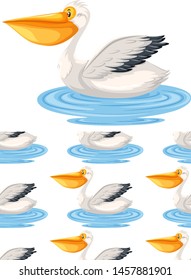 Seamless design pattern isolated on white illustration