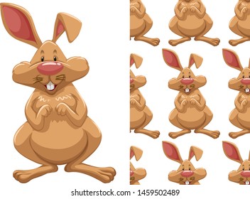 Seamless design pattern isolated on white illustration