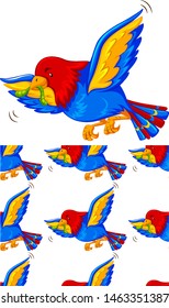 Seamless design pattern isolated on white illustration