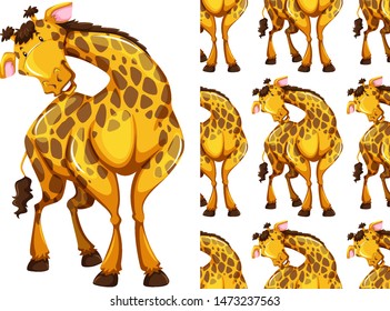 Seamless design pattern isolated on white illustration
