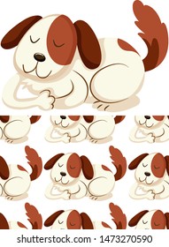 Seamless design pattern isolated on white illustration