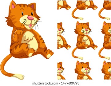 Seamless design pattern isolated on white illustration