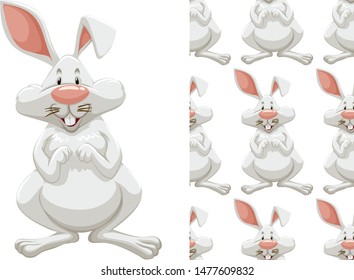 Seamless design pattern isolated on white illustration