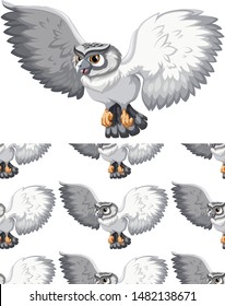 Seamless design pattern isolated on white illustration