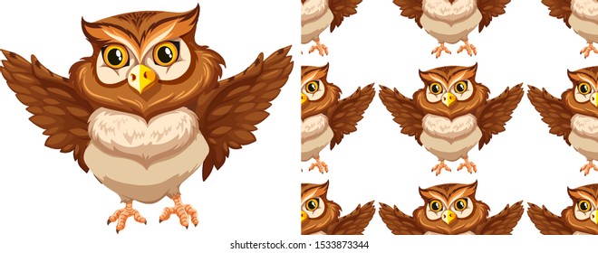 Seamless design pattern isolated on white illustration