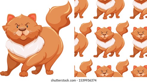 Seamless design pattern isolated on white illustration