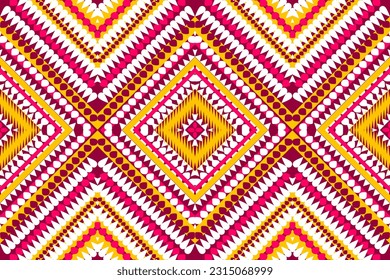 Seamless design pattern, traditional geometric pattern. brown  yellow white pink vector illustration design, abstract fabric pattern, aztec style for textiles, wallpaper