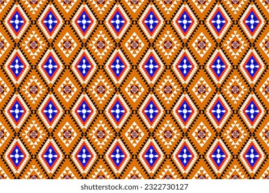 Seamless design pattern, traditional geometric zigzag pattern. pink blue black white orange vector illustration design, abstract fabric pattern, aztec style for print textiles 