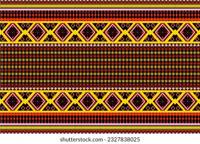 Seamless design pattern, traditional geometric zigzag pattern. black red purple yellowvector illustration design, abstract fabric pattern, aztec style for print textiles 