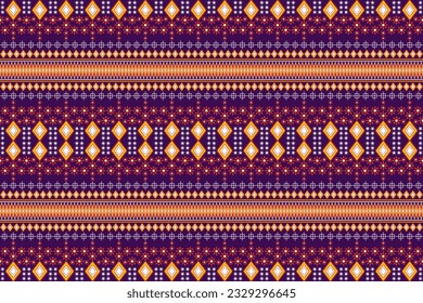 Seamless design pattern, traditional geometric zigzag pattern. red purple white yellow vector illustration design, abstract fabric pattern, aztec style for print textiles 