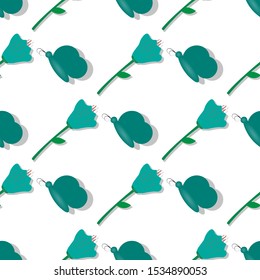 
seamless design patterns illustration of green butterfly and green flower moderns. white background. wallpaper, natural, paper, animal and party design. ready to print on fabric and t-shirts.