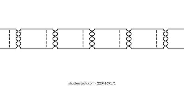 Seamless design ticket voucher tag shopping voucher outline icon, discount percent ticket isolated black symbol, vector illustration of simple sale price coupon