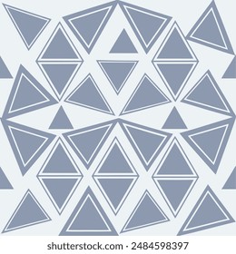A seamless design with triangles on a white backdrop