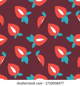 
Seamless design vector illustration on the theme of berries and food.