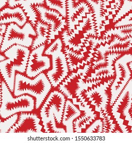 Seamless design.red white Geometric complementary visual. Embroidered background texture for textile and fabric embroidery