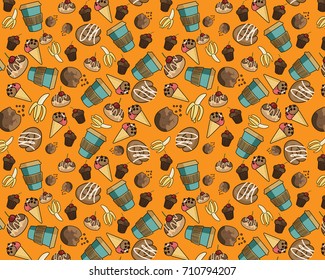 Seamless Dessert Pattern