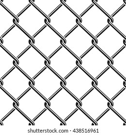 Seamless detailed chain link fence pattern texture