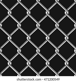 Seamless detailed chain link fence pattern texture