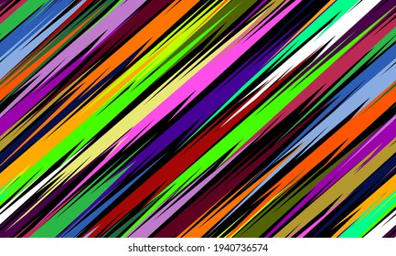 Seamless diagonal abstract brush style pattern with festive colors, vector illustration.