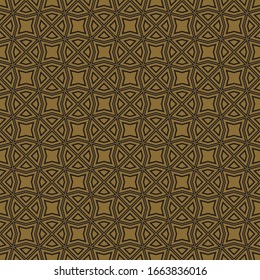 Seamless diagonal batik of pattern vector. Design tile gold on black. Design print for illustration, texture, textile, wallpaper, background. Set 2