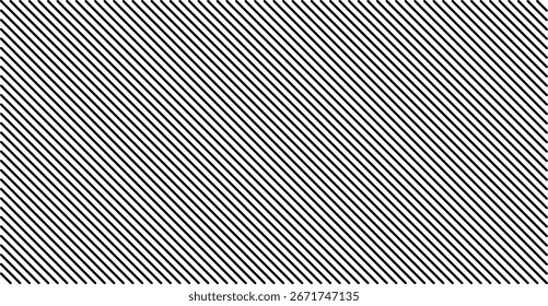 Fundo de padrão listrado diagonal preto e branco contínuo. 