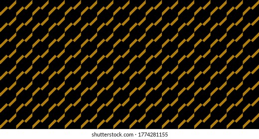 Seamless of diagonal dash stripes pattern vector. Design geometric gold on black background. Design print for illustration, textile, texture, wallpaper, background. Set 2