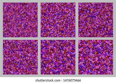 Seamless diagonal geometric pattern background set - abstract vector graphic design