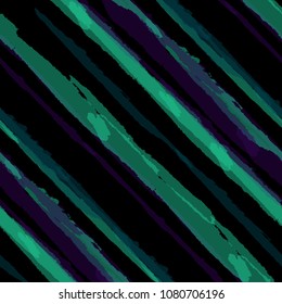 Seamless Diagonal Grunge Stripes. Abstract Texture with Dry Brush Strokes. Scribbled Grunge Motif for Fabric, Print, Textile Trendy Vector Background with Stripes.