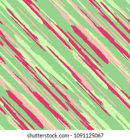 Seamless Diagonal Grunge Stripes. Abstract Texture with Dry Brush Strokes. Scribbled Grunge Pattern for Fabric, Print, Textile Rustic Vector Background with Stripes.