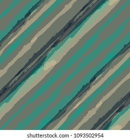 Seamless Diagonal Grunge Stripes. Abstract Texture with Dry Brush Strokes. Scribbled Grunge Rapport for Wallpaper, Print, Textile Trendy Vector Background.
