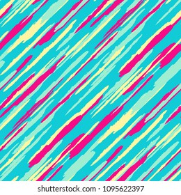 Seamless Diagonal Grunge Stripes. Abstract Texture with Brush Strokes. Scribbled Grunge Motif for Wallpaper, Print, Textile Retro Vector Background with Stripes.