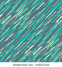 Seamless Diagonal Grunge Stripes. Abstract Texture with Dry Brush Strokes. Scribbled Grunge Rapport for Fabric, Print, Textile Trendy Vector Background.