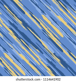 Seamless Diagonal Grunge Stripes. Abstract Texture with Dry Brush Strokes. Scribbled Grunge Rapport for Fabric, Cloth, Textile Retro Vector Background.