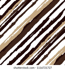 Seamless Diagonal Grunge Stripes. Abstract Texture with Dry Brush Strokes. Scribbled Grunge Rapport for Wallpaper, Print, Textile Retro Vector Background.