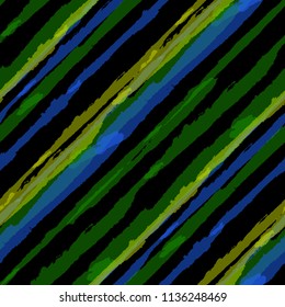 Seamless Diagonal Grunge Stripes. Abstract Texture with Dry Brush Strokes. Scribbled Grunge Rapport for Fabric, Cloth, Textile Retro Vector Background.