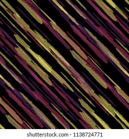 Seamless Diagonal Grunge Stripes. Abstract Texture with Dry Brush Strokes. Scribbled Grunge Motif for Wallpaper, Print, Textile Rustic Vector Background.